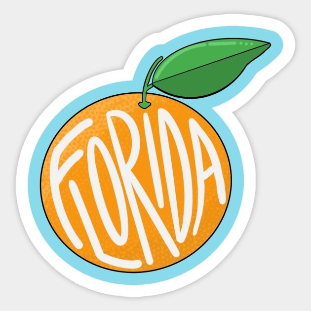 Florida Orange Sticker by Megan Makes